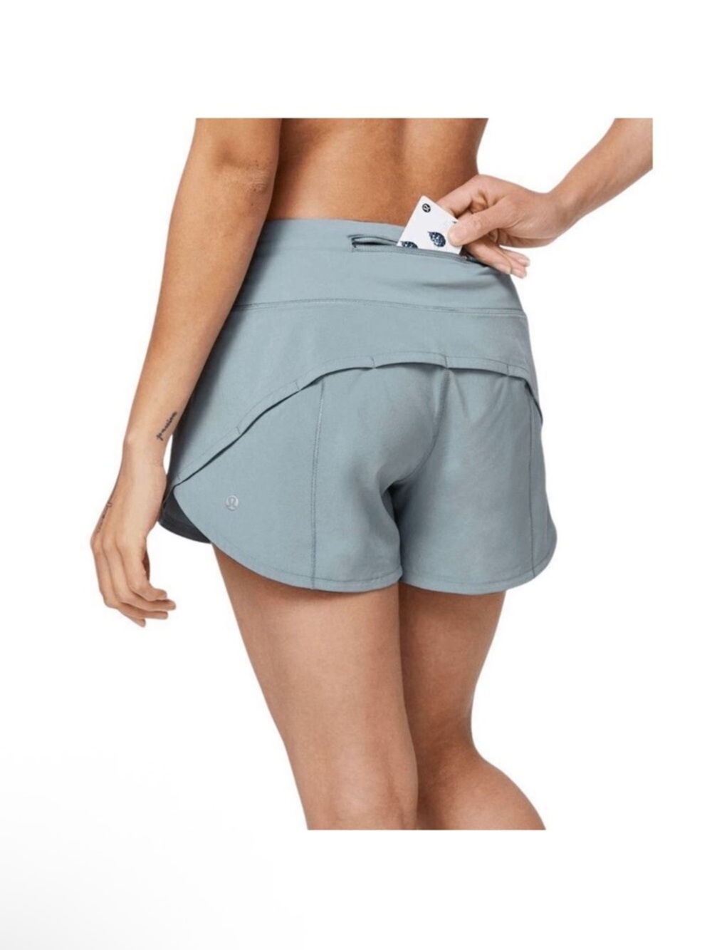Lululemon Speed Up Short Long Chambray